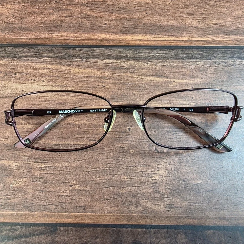 Marchon NYC East Side Women's Brown 54mm Metal‎ Frame Eyeglasses